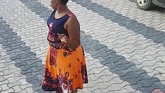 African bbw walking