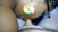 African MILF gives a quick blow job