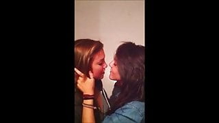 2 friend hot lesbian kissing
